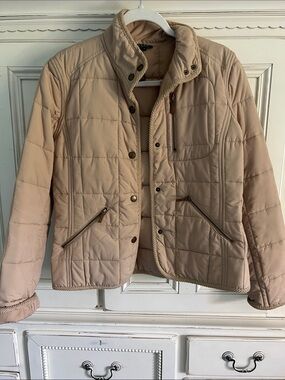 Ralph Lauren Light Beige Quilted Puffer Jacket